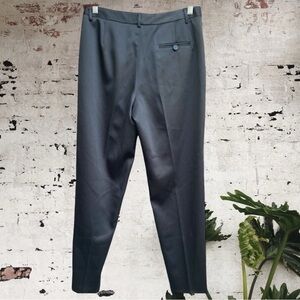 𝅺$10$ADD on NYGARD COLLECTION- BLACK SATIN STRAIGHT LEG TROUSER - NWT